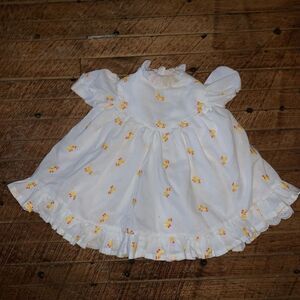 Handmade duck frilly well dressed wolf ruffled 0-6 month dress
